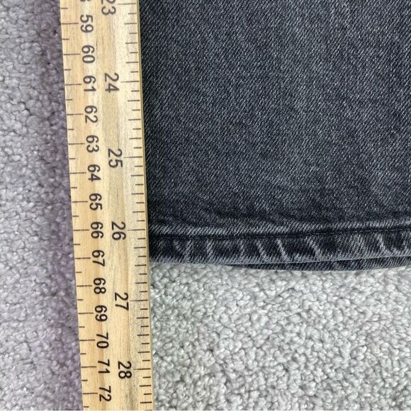 Gap Jeans Women's 8 Black Wash Straight High Rise Denim Faded - Picture 9 of 11